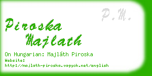 piroska majlath business card